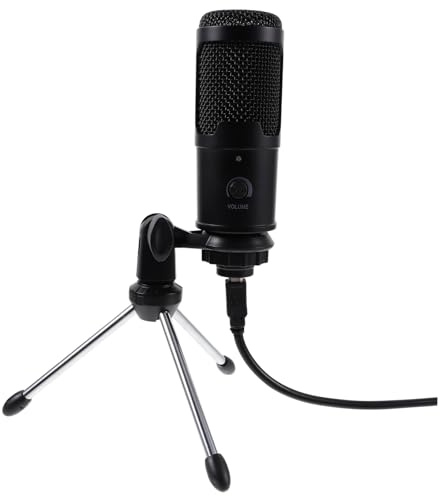 BESTonZON USB Kondensator Mikrofon Set Mit Stativ Für Video Konferenzen Gaming Nierencharakteristik Geräuschreduzierung Einfache Bedienung Stil Zufällig
