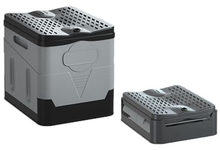 Klappbare Campingtoilette Trockentoilette Camping Trenntoilette Campingtoilette Eimer Inkl. Aufbewahrungsbeutel Und 12x Müllbeutel Notfall Toilette Stuhlgang Fürs Auto Stuhlgang Unterwegs ,Grey