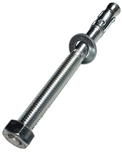 Lumonic 5x Schwerlastdübel M12 x 145mm hochwertige Keilanker verzinkt | Durchsteckmontage, SOFORT BELASTBAR | Betonanker, Schwerlastanker | für Überdachungen, Geländer, Regale, Trennwände