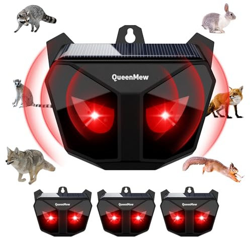 Katzenschreck für Garten Solar, Stumm Blitz Katzenschreck Marderschreck, Wasserdicht Katzenabwehr Garten, Solarladung Katzenschreck für Nocturnal Animal Katzen/Hunde/Vögel/Mäuse, 4 Packung