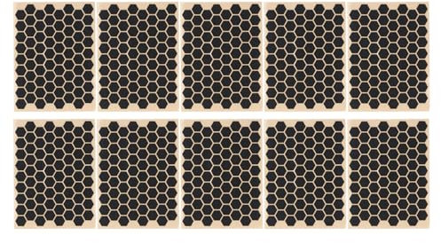 10Pcs Cell Phone Grip Decal Tape Stickers, Anti Slip Hexagonal Phone Grip Tape Stickers, Ultra Thin Sweat Absorption Hexagon Grip Decal Sticker for Phone Mouse Laptop Tablet