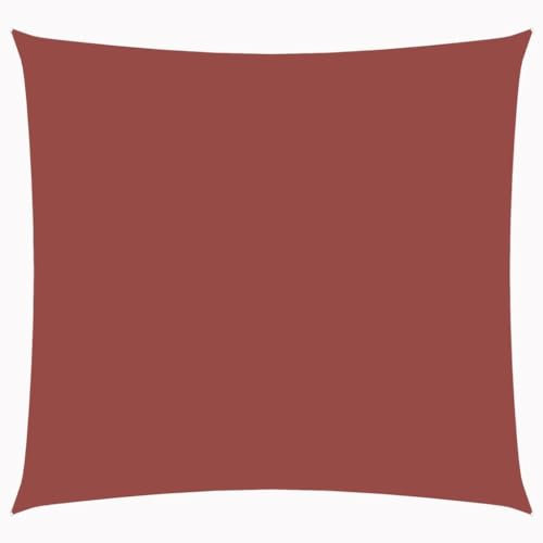 JHQHSM Vela Parasole, Tenda da Sole per Esterno Copertura Privacy Balcone Tenda a Vela ombreggiante Adatto per Piscine Posti auto coperti Balconi Giardini in Tela Oxford Quadrata 5x5 m Terracotta