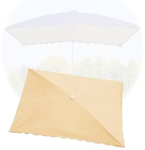 MACAGGTNTU Toile de Rechange Rectangulaire Parasol Déporté 300x200cm Auvent Jardin 6 Baleines Khaki