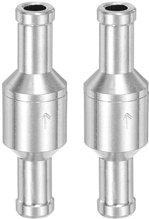 sourcing map 2 válvulas de retención de combustible de 8 mm, válvula de retención de manguera unidireccional sin retorno, accesorios de control de aleación de aluminio para gasolina, diésel, gas
