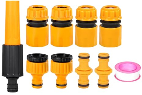 Lnhgh Set di raccordo per tubo di irrigazione | Raccordo rapido da 6 mm per tubo di irrigazione esterno – connessione resistente alle intemperie per irrigazione auto piscina serra prato irrigatore
