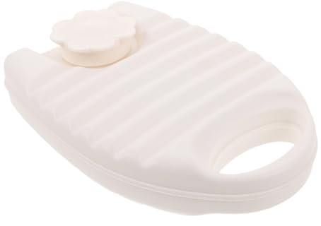 HANABASS Bouteille d'Eau Chaude Ovale 1L en PVC Résistant Paquet Isotherme Rechargeable pour Chauffe-Mains Pieds et Ventre Poche à Eau Chaude Portable pour L'Hiver Voyages