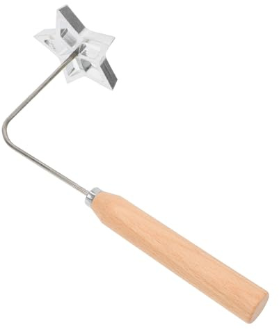 Lurrose Moule à Friture en Alliage D’aluminium Poignée en Bois, Moule à Timbale pour Pâte Frite, Accessoire la Cuisine Léger et Portable, Ustensile Cuisson Friture pour Snack Maison
