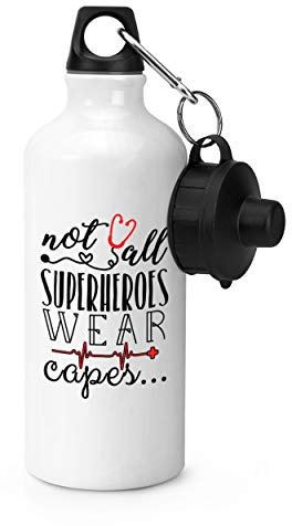 Gift Base Krankenschwester Arzt Rettungssanitäter Nicht Alle Superhelden Tragen Capes Sport Flasche