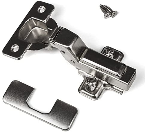 SOTECH 10 Stück SOFT-CLOSE Topfbänder 105° Innenanschlag KLIP | T45 mit Montageplatten und Schrauben und schnell Montage getestet mit 50000 Zyklen SO-T45