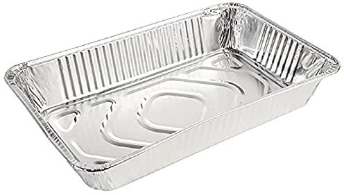 Fiesta Recyclable Foil Food Disposable Containers (5 Pack) - Takeaway, Meal Prep Containers Trays CP512