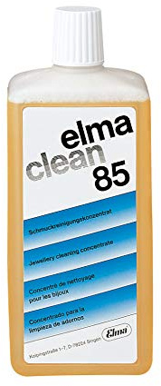 ELMA Clean 85, pour bijoux en métal précieux et bijoux fantaisie, sans odeur et biodégradable, bouteille de 1 l