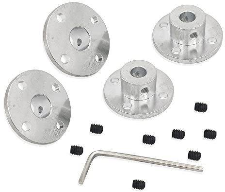 AFASOES 4 Stück Fanschkupplung 8MM Flansch-Kupplungen Flanschkupplungsverbinder Flanschmuttern Führungsmodell-Kupplungszubehör Wellenachsenbeschläge Kupplungen für DIY Teile RC Modellmotoren