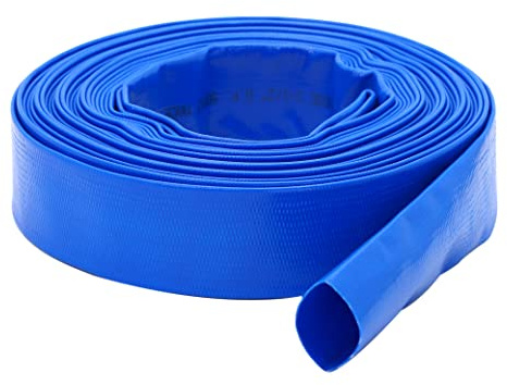 32mm (1 1/4”) 10M Layflat Discharge Water Hose, Lay Flat Submersible Pump Hose, Blue