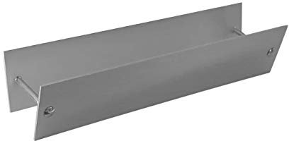 Sondermodell Briefeinwurf-Abdeckung-Falls der Einwurf nicht mehr benutzt werden soll-Alu.-Edelstahloptik-Lochabdeckung 250-400 mm-Briefschlitz-Briefklappe (Platten 330 x 80 mm = Lochabstand 300 mm)