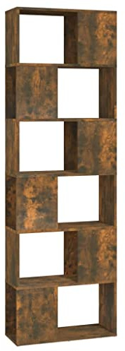 vidaXL Estantería/Divisor de Espacios Color Roble Ahumado 60x24x186 cm