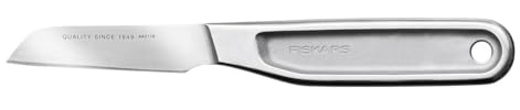 Fiskars All Steel Schälmesser, Gesamtlänge: 18,8 cm | Japanischer Aichi-Hartstahl, 1062889