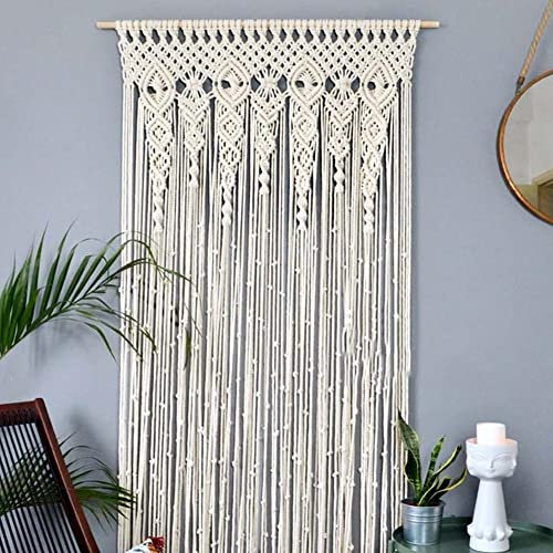 Casiler Handgewebte Makramee Baumwolltür Vorhang Wandteppich Wandhängender Kunst Wandteppich Dekoration Böhme Hochzeit Kulisse Tapestry