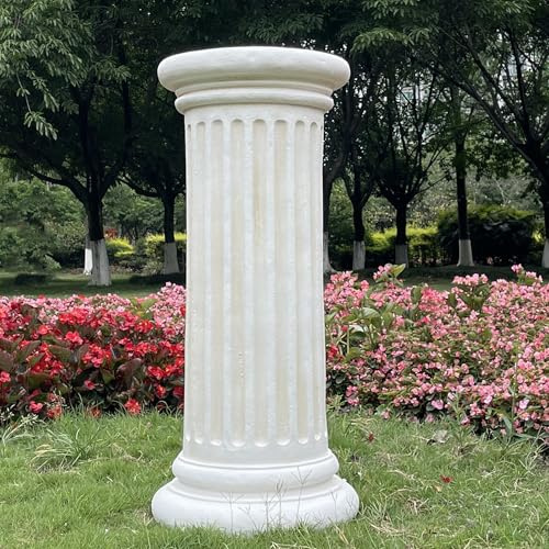 LANDCHY Extra Large Statues 35.4’’H Greek Roman Column Statues with Pedestal in Corinthian Style for Home Decoration Wedding Decor Party Large Size Sculpture Decorative Column Pillar Sculpture