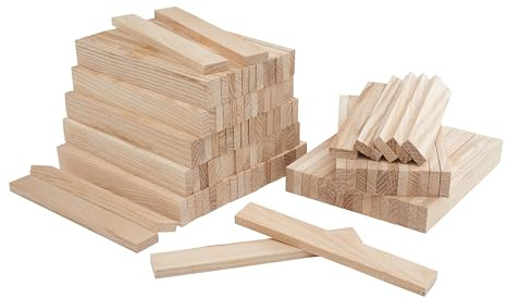 VBS Bastelklötzchen 117 Stk Holzstäbchen 22 mm breit 160 mm lang 8 mm stark Eschenholz