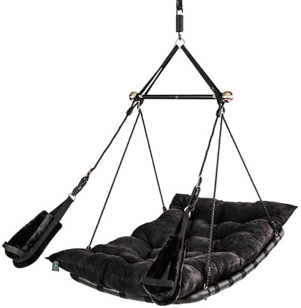 Liebesschaukel Luxus Private Euphoria® - Bequeme Sexschaukel mit Stil - Farbe Schwarz