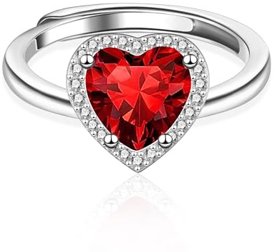 ALEXCRAFT Silber Ringe für Damen Frauen Verstellbare Ringe mit Zirkonia