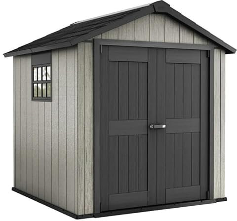 Mondo Viro Casetta da giardino Outdoor con pavimento con finestra laterale in resina (Grande - cm 229x350 242h)
