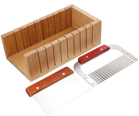 Lurrose Holz Seifen Schneidewerkzeug Mit DIY Handgemachte Seifenformen Für Seifenherstellung Und Dekoration Inkl Edelstahl Cutter