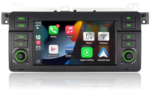 Autoradio für BMW E46 3 Series 1999-2005 Radio mit Kabelloses CarPlay Android Auto