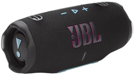 JBL Charge 6 – Haut-Parleur Bluetooth Portable, étanche et résistant aux Chutes, Son Professionnel Audacieux et Augmentation du Son IA, 28 Heures de Lecture, Batterie Externe intégrée et livré avec
