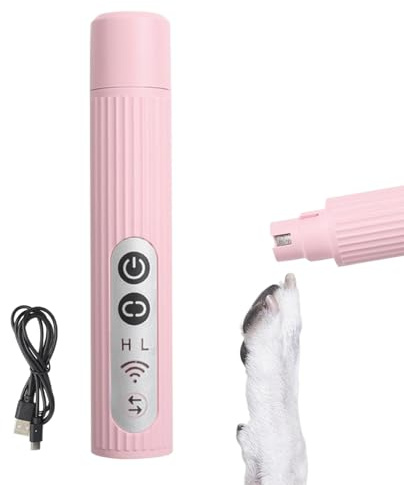 Lima Per Unghie Elettrico Ricaricabile Per Governare Cani, Lima Per Unghie Per Le Dita Del Cane Con Luce, Strumento Per Governare Le Zampe, Macinatore Per Unghie Per Cane, Lima Per Unghie Scuola