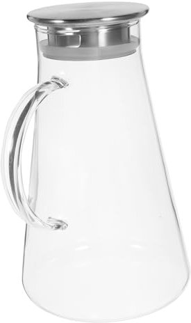 DECHOUS Brocca Per Acqua Di Raffreddamento Con Coperchio in Legno Volume Design A Prova Di Perdite Per La Cucina