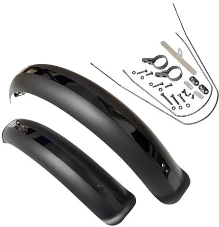 XYLRSMH Fat Bike Parafango Anteriore Posteriore for Bici da 26 Pollici Tutto compreso, Set di Parti, Attrezzatura for Mountain Bike, Bici da Spiaggia, Speciale for Pneumatici Grandi Parafango Bici