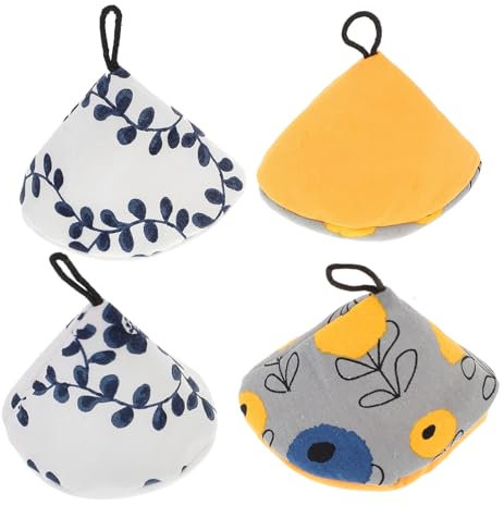 MOTHNUR 4pezzi Copri Manici Pentole in Triangolare Giapponese Presine Isolanti Resistenti Al Calore Per Cucina Compatibili Con Manici Pentole e Coperchi Per Casa e Ristorante