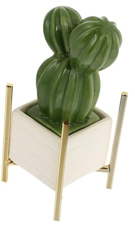 Milisten 1pezzi Cactus Ceramica Simulazione Bonsai Decorativo Artigianato Pianta Ornamentale Accessori Da Scrivania Decorazioni Per Casa Ufficio