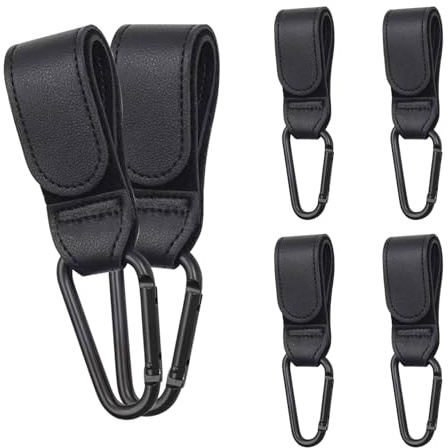 6 Pcs Buggy Clips, Stroller Hook Clips, Anti-Slip Design for Diaper Bag, Pushchair, Shopping Grocery and Backpack