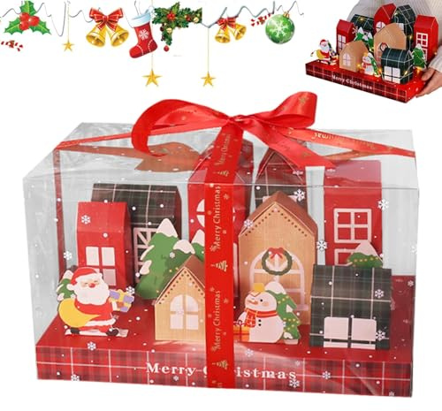 DIY Calendrier de l'Avent Vide - Calendrier De L'Avent 2025,Boîtes D'Emballage Pour Friandises De Fêtes - pour Cadeaux de Fête au Chocolat Boutiques Grands Magasins Bureau Enseignants Étudiants