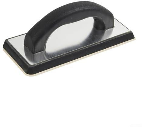Paleta de hormigón para enlucido y modelado, flotador de goma sin base, paleta manual de aleación de aluminio de 24 x 10 cm para suelo, pared, Co
