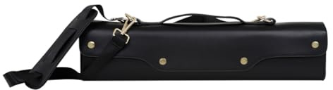 GALPADA Bolsa para Flauta Portátil Negra, Bolso de Mano Asa, Compatible Flautas de 16 y 17 Orificios, Resistente al Desgaste, Organizador Práctico para Transporte y Almacenamiento