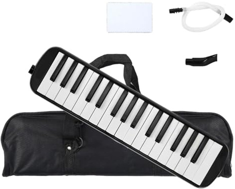 Melodica 32 Tasten Doppelröhren Harmonium mit Tragetasche Klaviertasteninstrumente für Kinder Anfänger