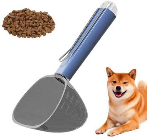 Generico Verre doseur pour aliments pour animaux domestiques – Portable | moyen en ABS de 19 cm | pour nourriture pour chien, poignée ergonomique, contrôle des portions, croquettes sèches, pour