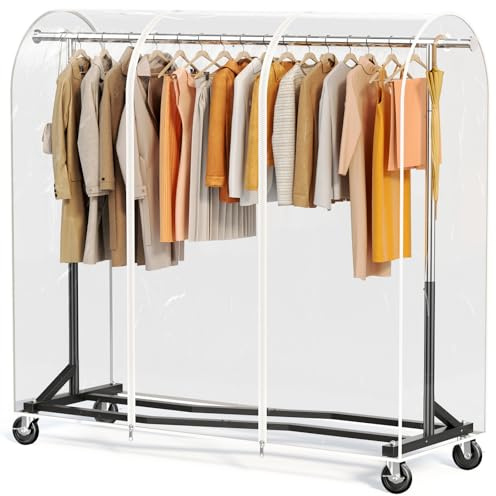 HOKEEPER Z-Kleiderständer auf Rollen | Kleiderstange, Clothes Rack, Z-Rack, Schwerlast, 4 Rollen, 2 feststellbar, einfache Montage, langlebig