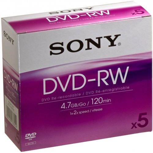 Sony SDMW47CF5 - Disco DVD-RW regrabable, pack de 5