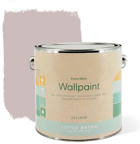 Little Dutch 8708 Wandfarbe Extra Durable - 2,5L - waves mauve
