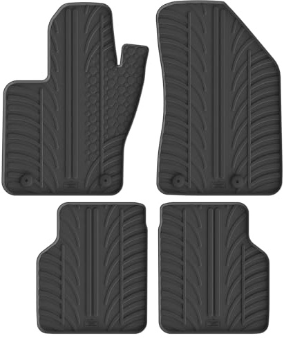 Gledring Satz Gummimatten kompatibel mit Jeep Compass 5/2017- (T Profil 4-teilig + Montage-clips), Schwarz