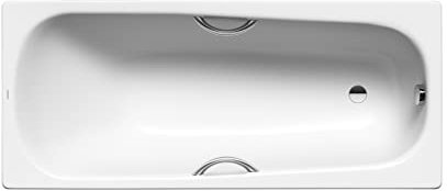 Kaldewei Saniform Plus Badewanne mit 2 Wasserhahnlöchern, 1600 x 700 mm
