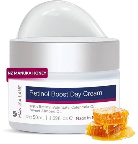 Retinol Boost Day Cream for Face and Neck with Kawakawa Leaf Extract, Calendula Oil & Sweet Almond Oil | Plant Based Formula | Carefully formulated to keep your skin young and healthy!