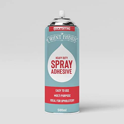 500ml Multipurpose Heavy Duty Contact Spray Adhesive Waterproof Quick Drying Quick Sealing Ideal for Carpet, Floors, Fabric, Upholstery, Foam, Vinyl, Car Headlining