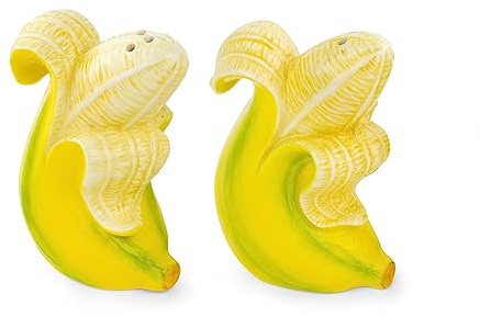 DONKEY Banana Romance Salt & Pepper Set of 2 Banana Salt and Pepper Shakers