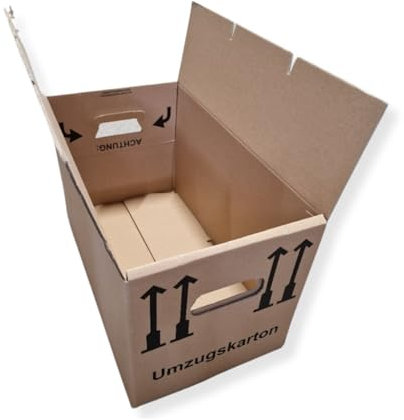 25 St. Umzugskarton 600 x 320 x 350 mm, bis 40 kg, 2.03 EB 2-wellig, stark, ca. 60 Liter groß XXL mit Tragegriffe