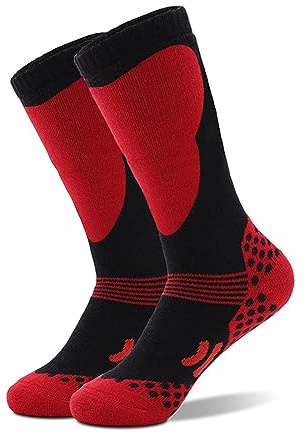 YWYHHM Chaussettes de ski unisexes en coton pour enfants - Chaussettes thermiques pour enfants - Pour garçons et filles - Chaussettes de sport épaisses et renforcées - Chaussettes de sport pour